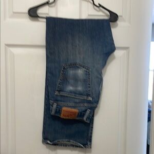 Lucky Brand Blue Relaxed Jeans with Distressed Look